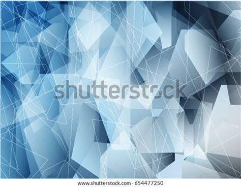 Blue Polygon Background Graphic Wallpaper Abstract Stock Vector