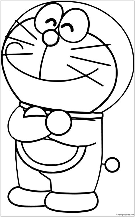 Most of boys and girls very much like to color coloring pages with animals, therefore we have collected a large number of different pictures with images of animals, which can be downloaded and printed easily. Happy Doraemon 1 Coloring Page | Free coloring pages, Cute ...