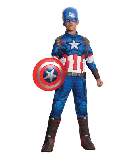 Captain america leads the avengers with incredible style, an unbeatable moral code, and a couple of sweet super powers, and now anybody can look like this classic comic book. Marvel Captain America Boys Costume - Superhero Costume