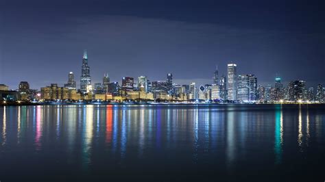 10 Top Chicago Skyline At Night Wallpaper FULL HD 1920×1080 For PC