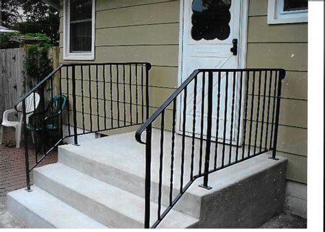 Railing For Steps With Two Step And A 2 Ft To 4 Ft Landing Etsy In
