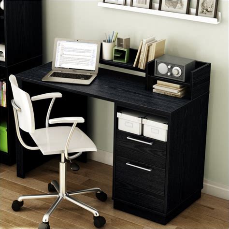 This desk is available in a wide variety of sizes to suit any home or office design. Academic Desk in Black Oak - 7247795 | Oak desk, Desk ...