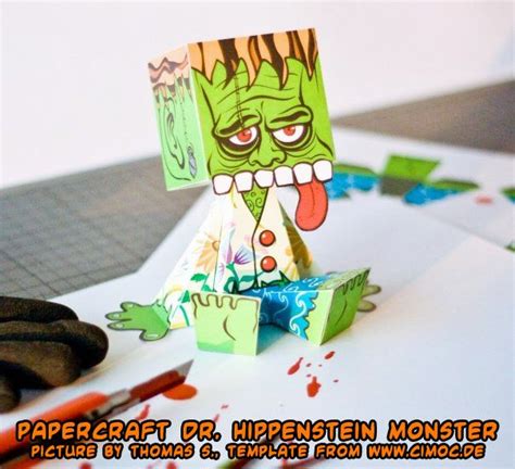 Ninjatoes Papercraft Weblog Halloween Dr Hippensteins Monster