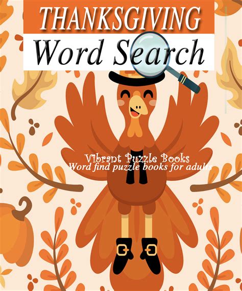 Thanksgiving Word Search Puzzle Books For Adults Large