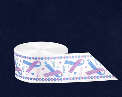 Satin Blue And Purple Awareness Ribbon By The Yard 10 Yards
