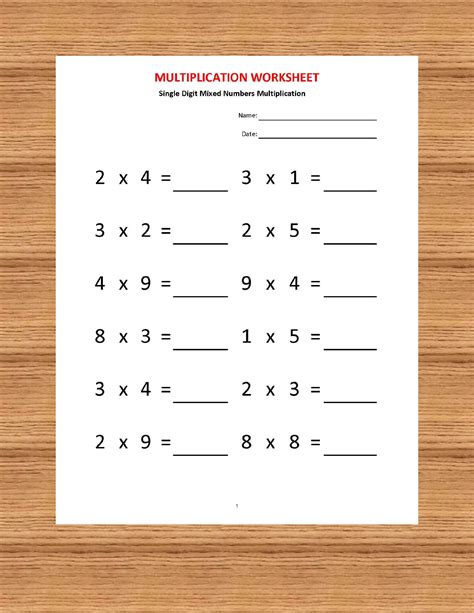 Second Grade Multiplication
