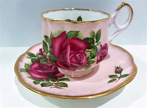 Large Rose Tea Cup And Saucer Pink Tea Cups Antique Tea Cups Vintage Royal Dover Cups