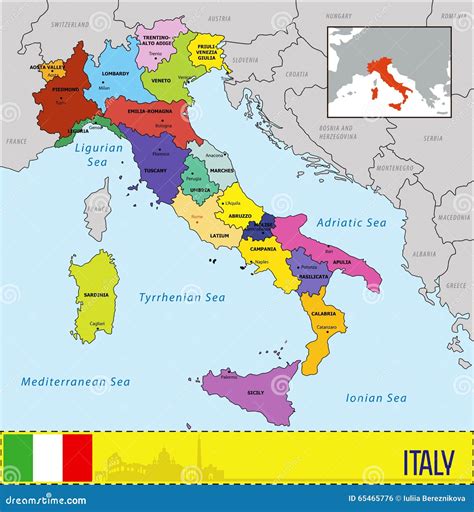 Mapa De Italia Con Regiones Y Provincias Mapas De Italia Para Images
