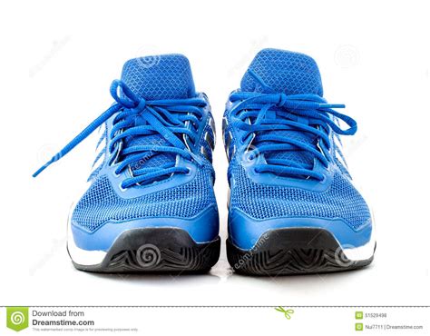 Все таблицы и статистика : Zapatos Tenis Azules En El Backgound Blanco Foto de ...