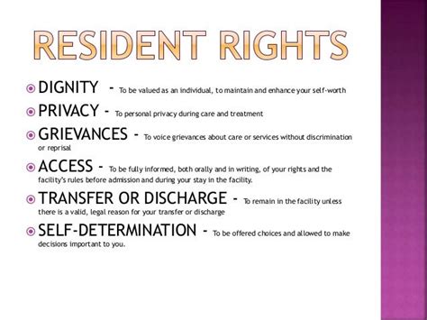Annual Resident Rights In Service Power Point