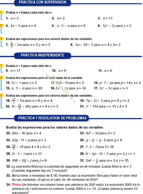 20 Ejemplos 10 Ejemplos De Expresiones Algebraicas Resueltos Nuevo