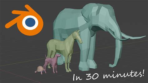 Blender 3d How To Make 4 Low Poly Animals Under 30mins Youtube