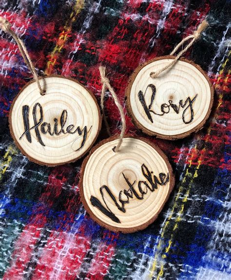 Personalized Wood Burned Ornaments Etsy