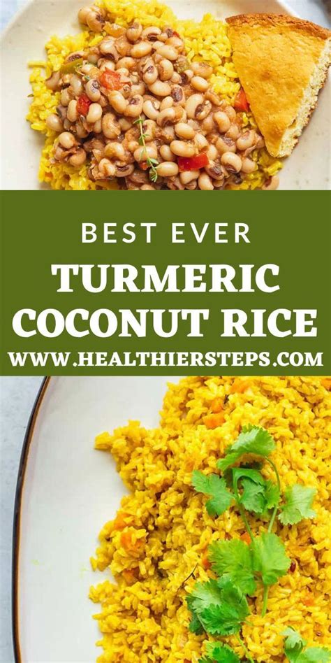 Turmeric Coconut Rice Healthier Steps Vegan Side Dishes Raw Food