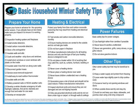Basic Household Winter Safety Tips From Arthur J Gallagher