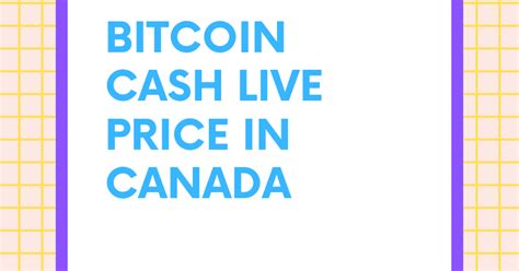 However, keep in mind that btc can only be purchased with a bank transfer in the country. 1 BCH to CAD | Convert Bitcoin Cash to CAD | Bitcoin cash ...