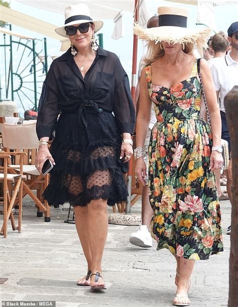 Kris Jenner Exudes Chic In A Tie Up Shirt And Sheer Skirt In Portofino Sheer Skirt Tie Up
