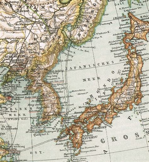 .china and japan, china japan map asia map: China, Korea and Japan. Antique Map from 1898 from curioshop on Ruby Lane