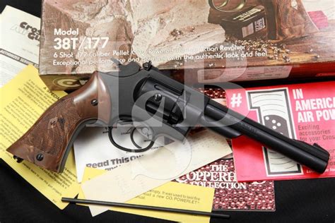 Crosman Model 38t 177 C02 Air Revolver And Box For Sale At Gunauction