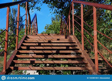 Metal Stairs Up Stock Photo Image Of Ladder Design 132280108