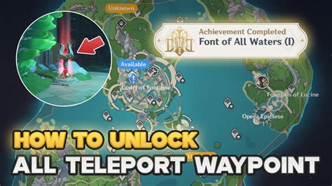 Unlock All 39 Teleport Waypoint In Fontaine Genshin Impact 40 Youtube