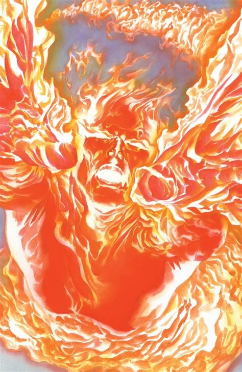 Fantastic Four Marvelocity Johnny Storm The Human Torch By Alex Ross Pop Art Comic