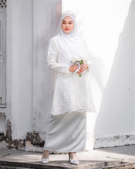 Baju Kurung Riau Lace Netita Off White Ara Muslimahclothingcom