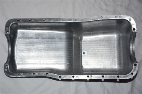 SBF Ford Polished Aluminum Oil Pan Retro Finned Front Sump EBay