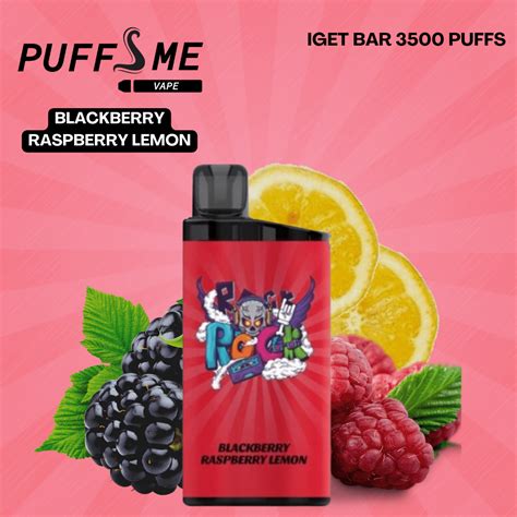 Buy Iget Bar 3500 Puffs Blackberry Raspberry Lemon Online Puffsme