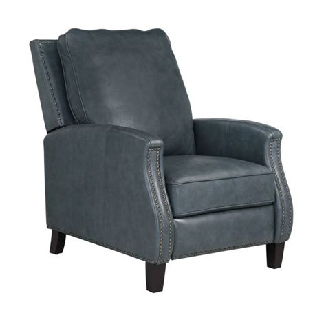 Clarkson Push Back Recliner With Nails Shale In Blue By Lane In 2022
