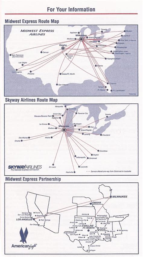 Route Maps Of Midwest Express Airlines Skyway Airlines An Flickr