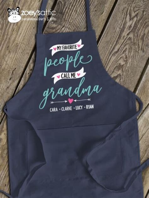 Maybe you would like to learn more about one of these? My favorite people call me grandma personalized dark apron ...