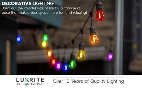 Luxrite S14 Edison Led Red Light Bulbs 05w Colored Led Bulbs For
