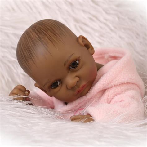 11black African American Reborn Baby Dolls Silicone Lifelike Newborn