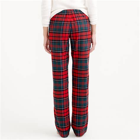 Lyst Jcrew Pajama Pant In Plaid Flannel In Red