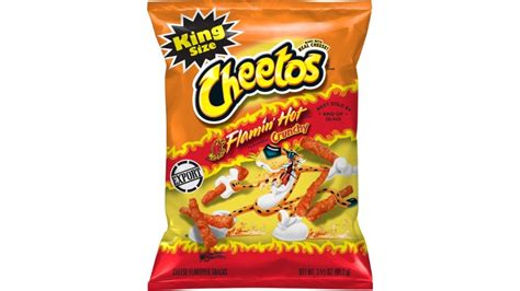 Cheetos King Size Crunchy Flamin Hot Flavored Cheese Flavored Snacks Katchy Munchies