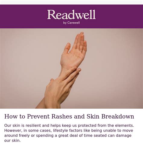How To Prevent Rashes And Skin Breakdown Carewell