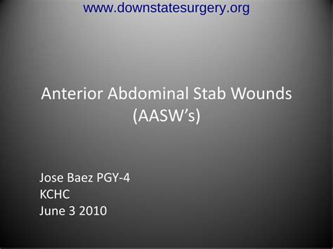 Pdf Anterior Abdominal Stab Wounds Aasws · 2019 05 22 · Anterior