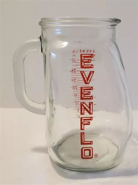 Vintage Evenflo Glass Measuring Pitcher 4 Cup 32 Ounce 1 Quart For Baby