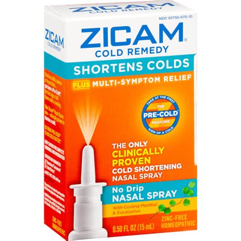 Zicam Nasal Spray Cold Remedy Cooling Menthol And Eucalyptus Nasal Sprays Reasors