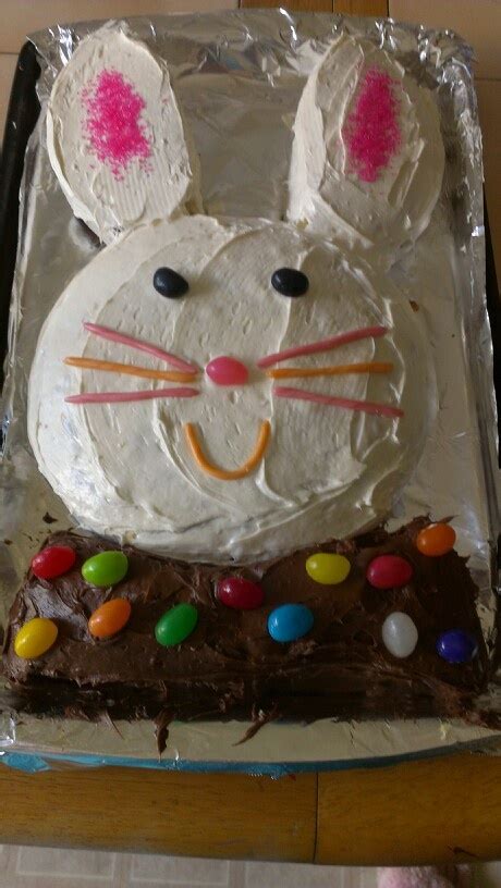 Easter Bunny Cake Using Jelly Beans And Starbursts Easter Bunny Cake