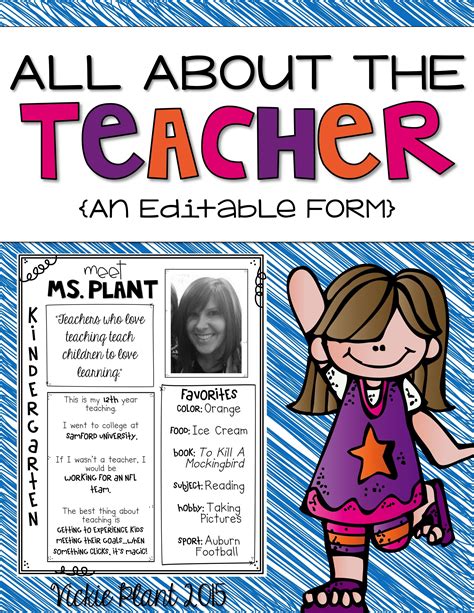 This Editable Teacher Information Form Is Great To Send Home With