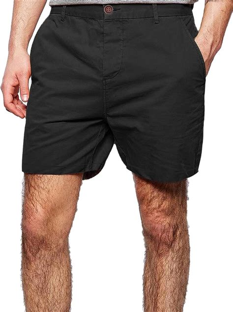 Muscle Alive Mens Flat Front Shorts 55 Inseam Slim Fit 100 Cotton