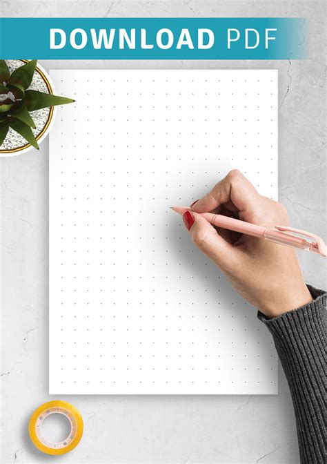 Printable Dot Paper Quarter Inch Dotted Grid Paper Free Printable Paper