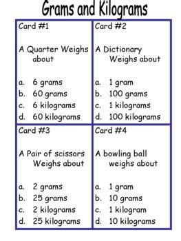 Grams, Kilograms, and Liters Common Core 5 Day Unit by Kathryn Willis