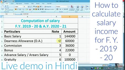 Income from salary is the first head of income. How to Computation of Salary income for F Y 2019 - 20 & A ...