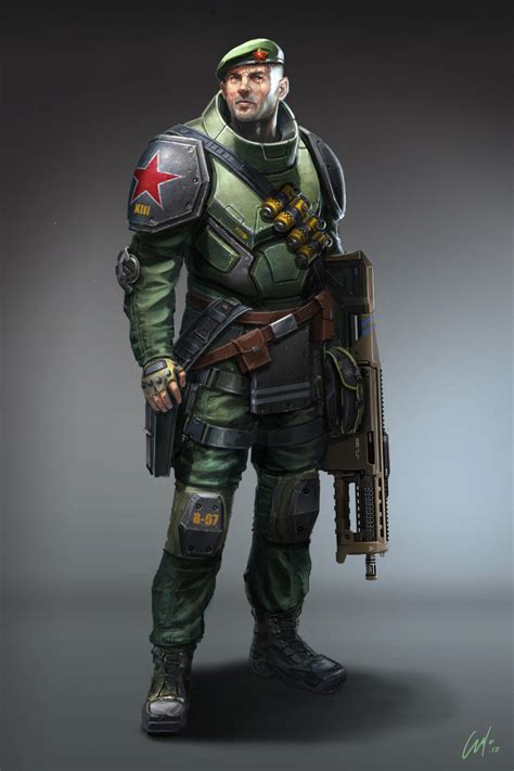 Artstation Red Army Soldier Toni Justamante Jacobs Sci Fi Concept