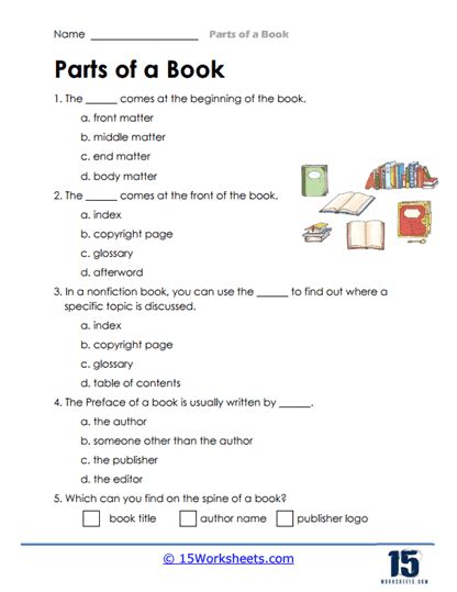 Parts Of A Book Worksheets 15