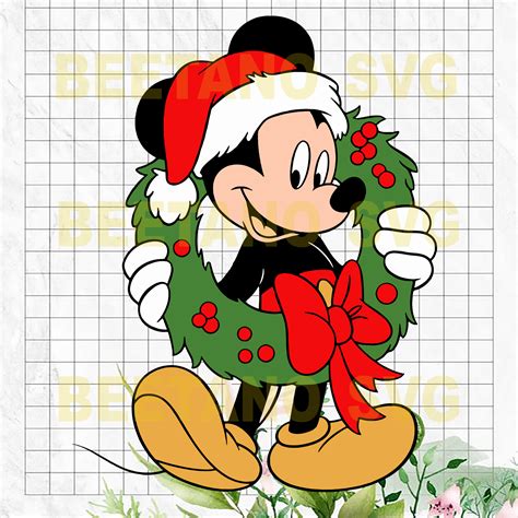 Mickey Mouse Svg Files, Christmas Cutting Files For Cricut, SVG, DXF