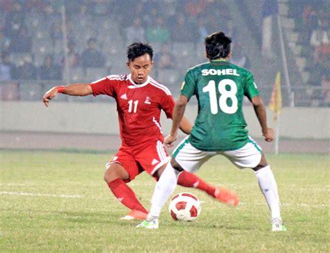 Nepal Bdesh Play Goalless Draw The Himalayan Times Nepals No1
